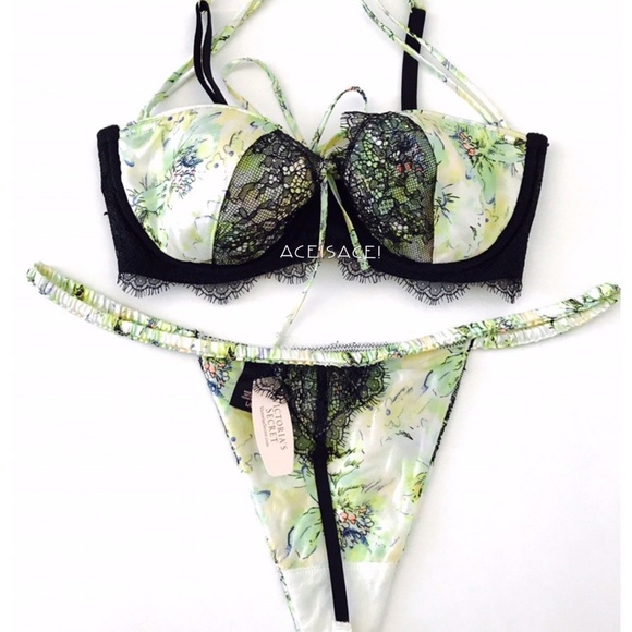 Soutien-gorge Balconnet & String Victoria's Secret Designer Collection 34C Argenté – Neuf Avec étiquettes